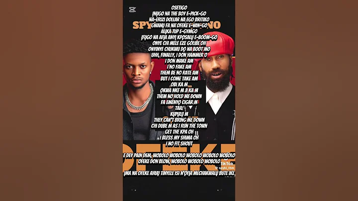 Ofeke🎶🎶 @spyki @phyno remix….#musiclyrics #music #lyricist #spykingyt #phyno