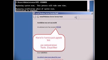 Windows Server Service Pack Upgrade Fail Fixed by Enayat Meer