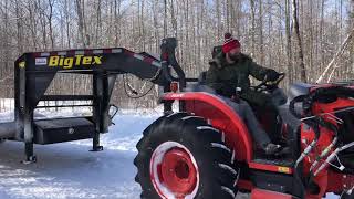 #57 Moving Our Gooseneck Trailer with Kubota L4060 Tractor and King Kutter Trailer Mover