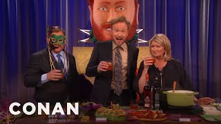 Martha Stewart Helps Conan & Andy Celebrate Mardi Gras | CONAN on TBS