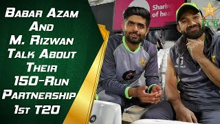 Babar Azam And Mohammad Rizwan Talk About Their 150-Run Partnership In 1st ENGvPAK T20I | PCB |MA2E