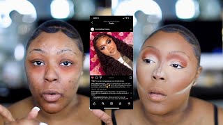 حاولتُ اتباع دورة مكياج عبر الإنترنت من BeautybyKourtney | يا إلهي... screenshot 5