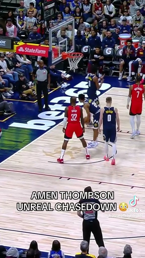 UNREAL CHASE DOWN #hoodnews #amenthompson #NBA #basketball #sports #viralvideo #omg #how #wow #team