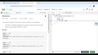 Famous Palindrome   Practice   GeeksforGeeks   Google Chrome 2025 10 10 01 25 21 Wealth
