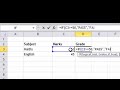 Calculate Grade with IF function in MS Excel