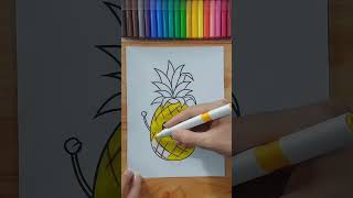 Famous Coloring  A Friendly Pineapple  #short #shorts #coloring Net Worth