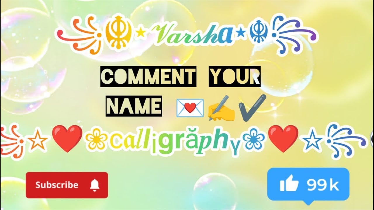 ❣️Write your Name Live ❣️Simple Art With Varsha ❣️Comment Your Name 🩷