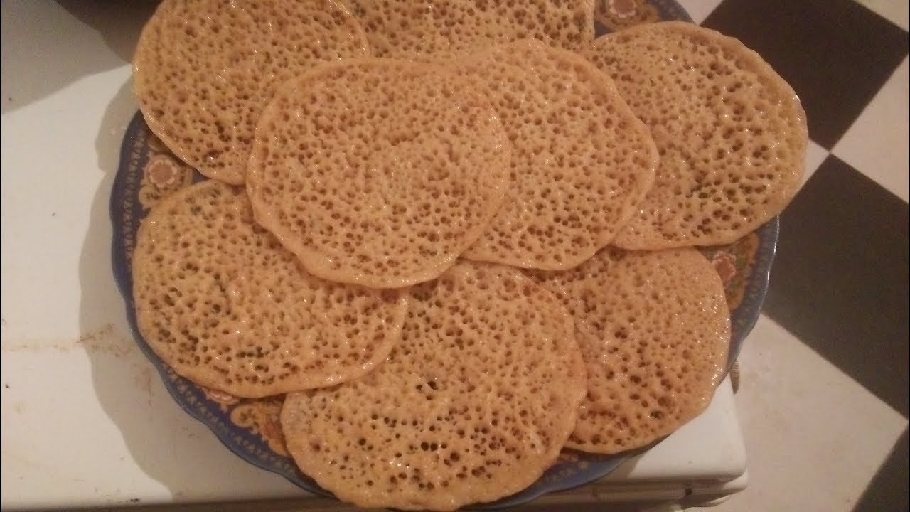 وصفة بغرير بالخميرة البلدية والقمح الكامل طايب في طاجين الطين