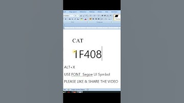 Cat Symbol in  #microsoftword  #msword #shorts #symbols