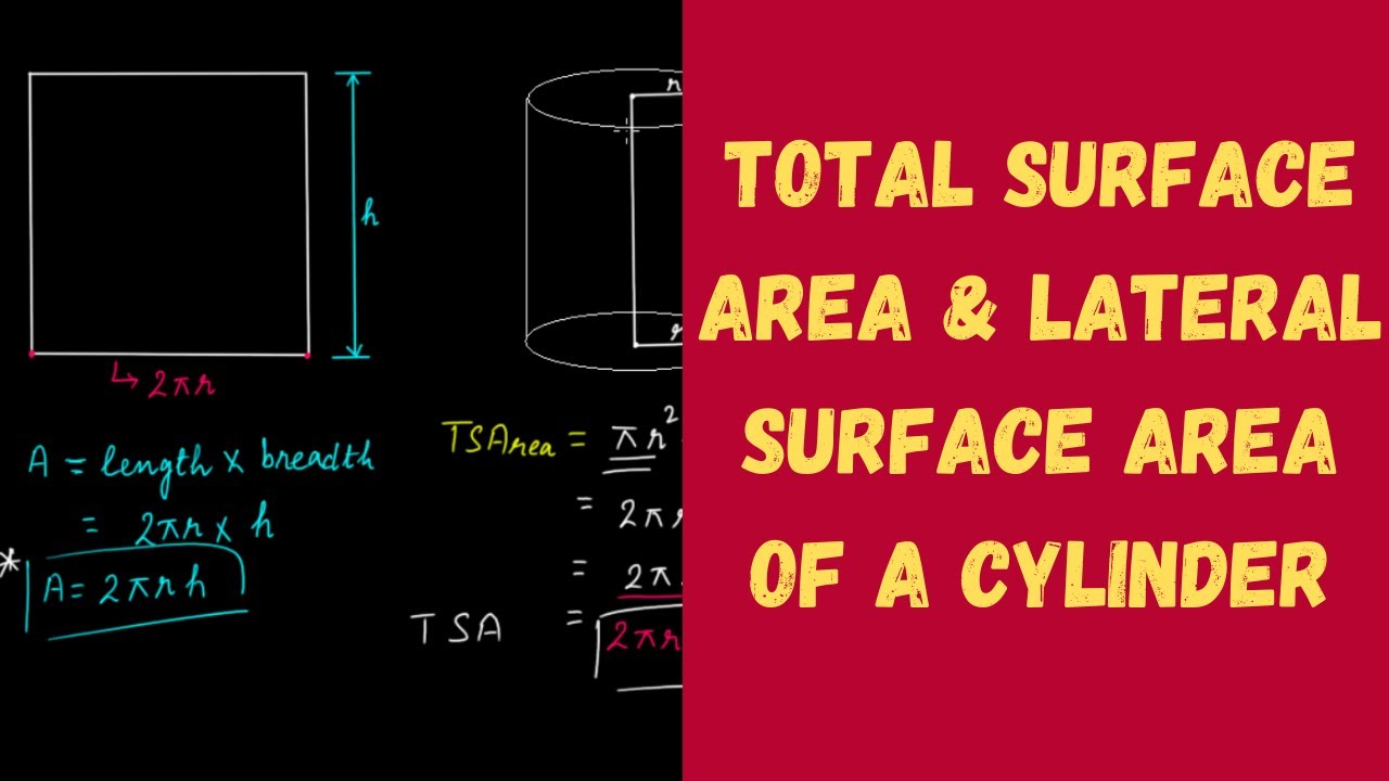 Total Surface Area & Lateral Surface Area of a Cylinder Mensuration