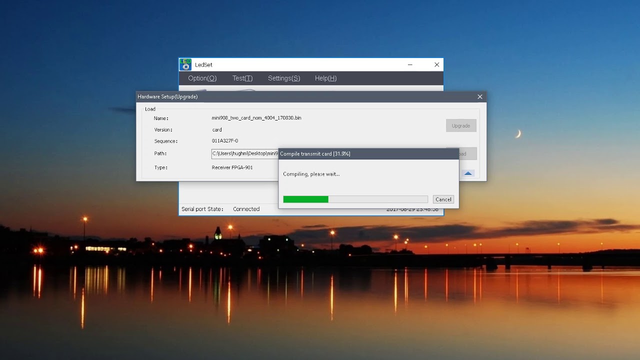 How to upgrade firmware via Ledset