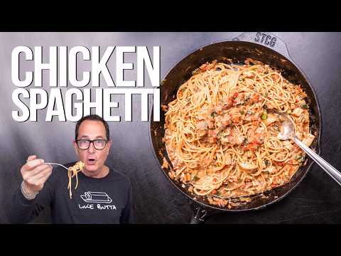 Cajun chicken spaghetti, from the video
