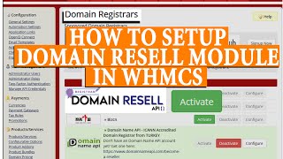 how to setup whmcs module of domainresell.in panel?