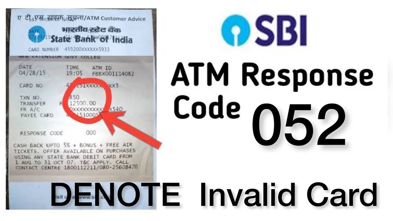 SBI ATM Response Code 088 Explanation - wide 3