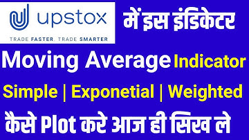how to apply moving average in upstox ! moving average kaise lagaye ! Moving average indicator