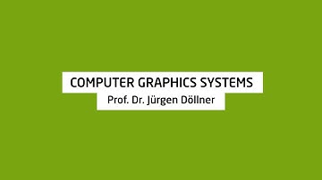 Computergraphics Systems: HPI Research Group | HPI-TV