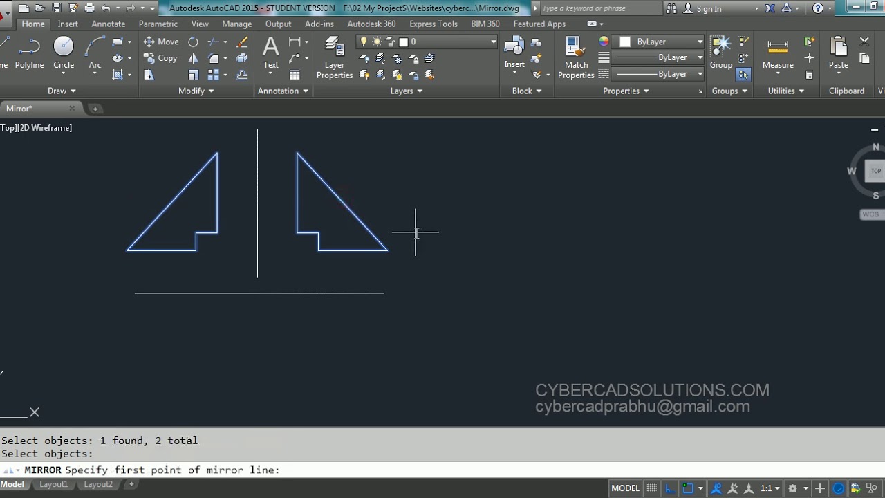 How to Mirror Objects in AutoCAD