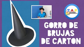 Como hacer un gorro de brujas de carton  TAP ZONE MX