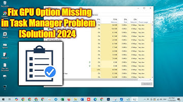 Fix GPU Option Missing in Task Manager Problem [Solution] 2024