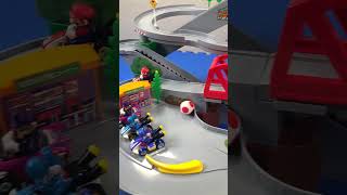 Happy Mar10 Day! - Hot Wheels Mario Kart on Tomica Mountain Drive Playset #mariokart #hotwheels