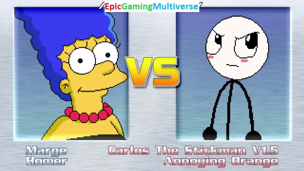 Marge Simpson And Homer Simpson Vs Carlos The Stickman And