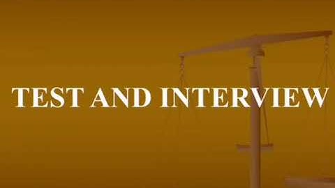 Selection test and interview