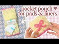 how to crochet a cute &amp; easy pocket pouch for pads 🤍 | absolute beginner tutorial | no sew