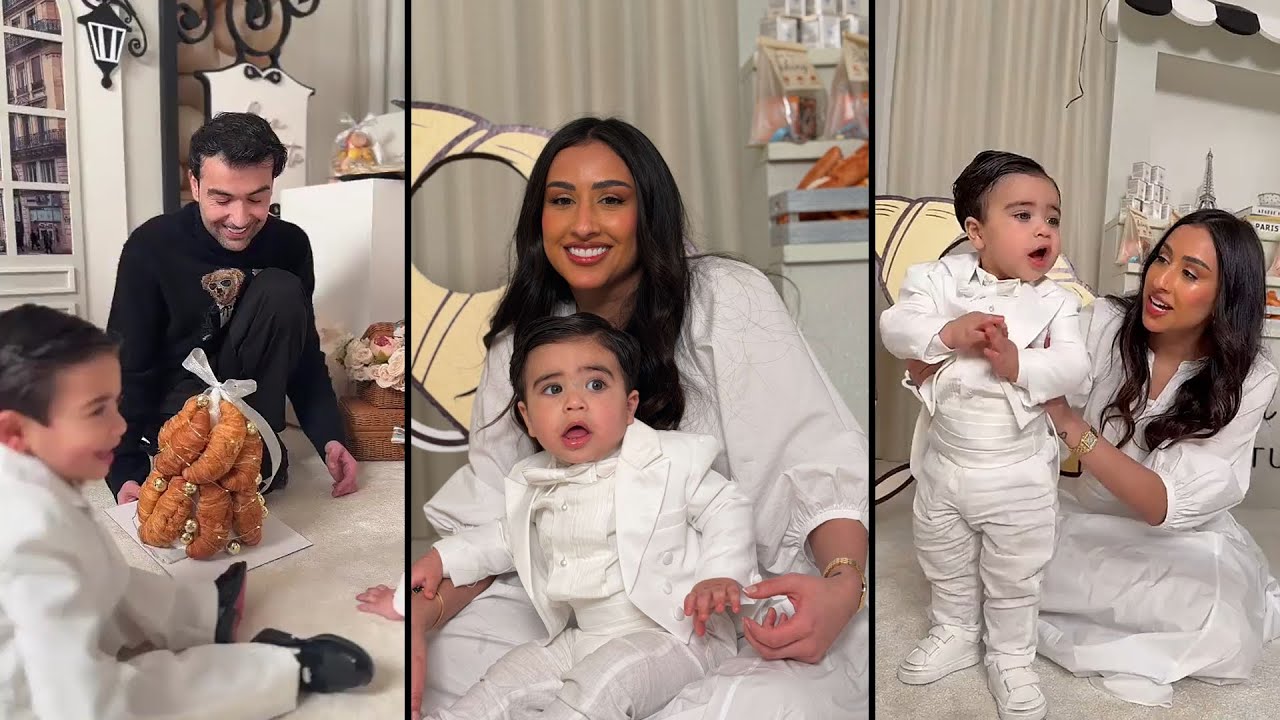 احتفال فرح الهادي وعقيل بعيد ميلاد نوحي بعد ما صار عمره سنة 🎈