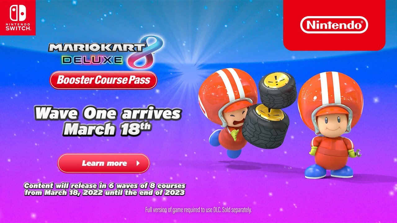 Mario Kart 8 Deluxe Booster Course Pass - Featuring 48 remastered courses from throughout the Mario Kart series to be released over six waves