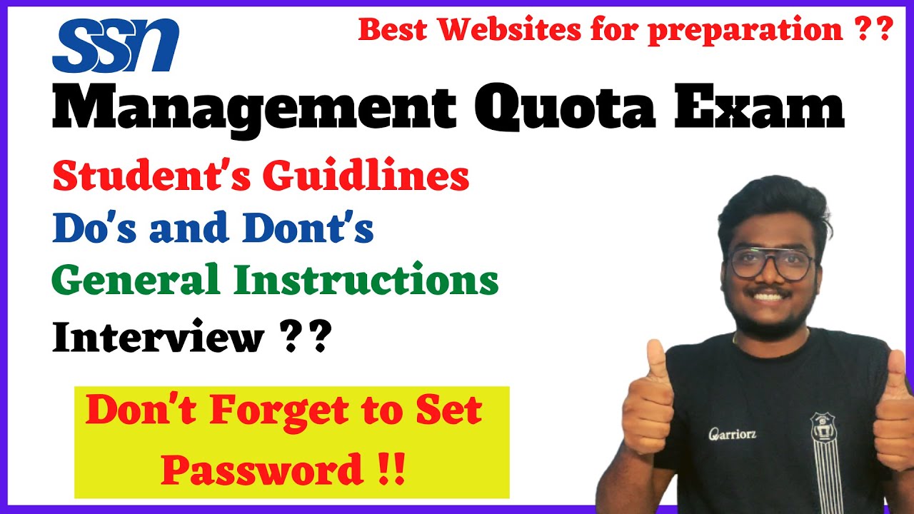 ssn-management-quota-exam-must-follow-guidelines-aptitude-test-website-scm-ssn-snu