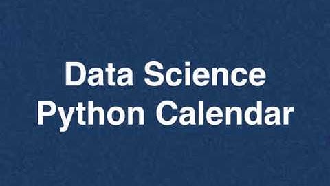 42 Data Science Python Calendar | Online Training Download app from below link