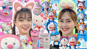 Thử Thách Mua Theo Màu Sắc Doraemon & Hellokitty Xem Ai Mua Được Nhiều Hơn I Hà Hà Hí