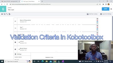 Validation Criteria in Kobotoolbox