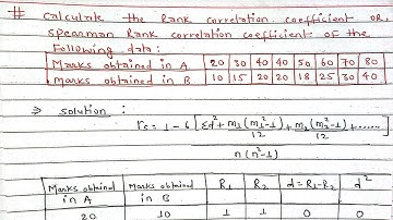 Rank Correlation Coefficient || Spearman rank Correlation coefficient || Rank Correlation || Arya