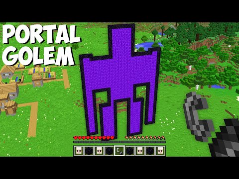 What if YOU BUILD PORTAL IN THE FORM OF GOLEM in Minecraft ! NEW SECRET GOLEM PORTAL !