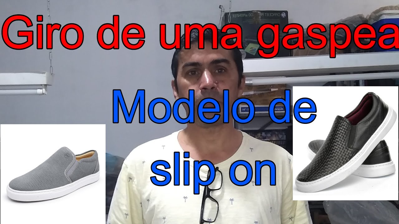 Giro de uma gaspea de um modelo slip on[modelagem de calçados]