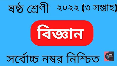 Class 06 (3rd week) Science Assignment Solution 2022. TTS