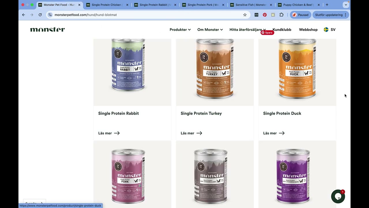 Snabb analys av våtfodret Monster