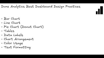 Dune Analytics Dashboard Best Practices