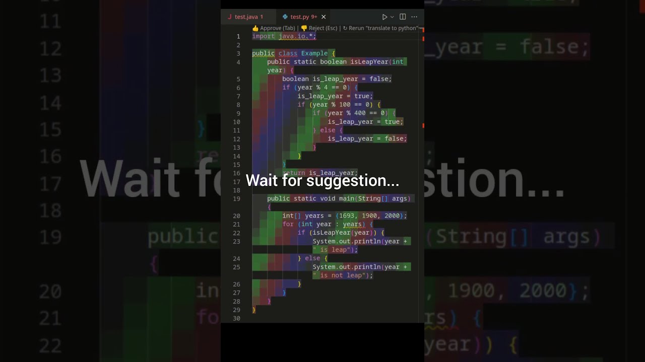 Refact Java to Python translation
