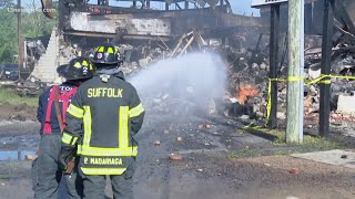 Suffolk fire rips through building and leads to demolishment