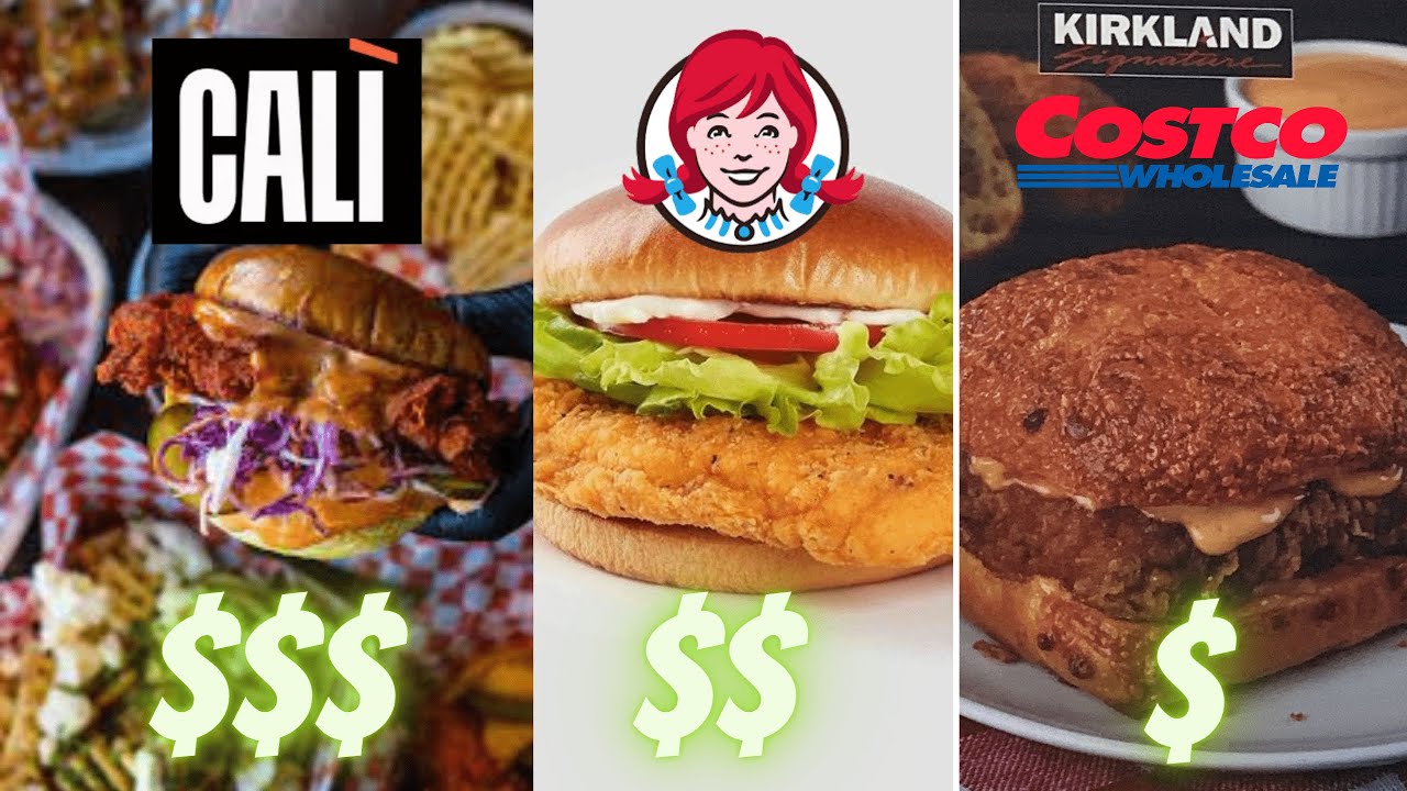 Expensive vs Cheap Chicken Sandwich (Cali Montreal, Wendy's, Costco)