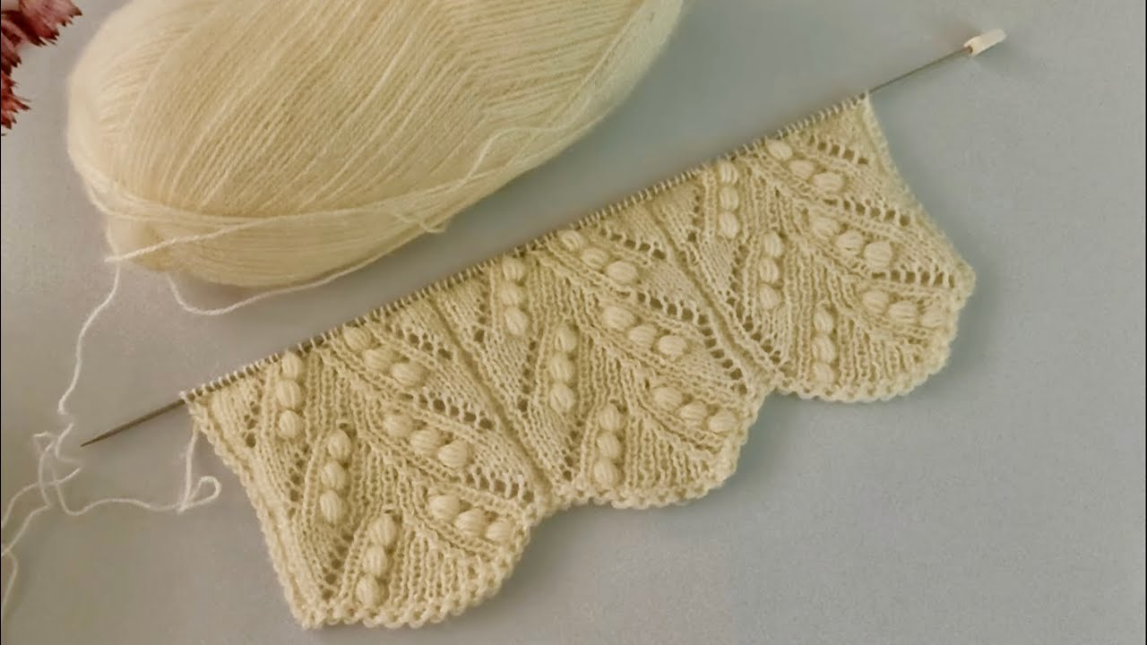 İki şiş ile kolay ve gösterişli örgü modeli yapılışı 🧿 Yelek hırka şal modeli /knitting pattern