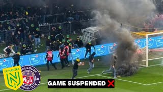 Famous TOTAL CHAOS as Nantes Ultras invade the pitch during FC Nantes vs Toulouse | Game Suspended Net Worth
