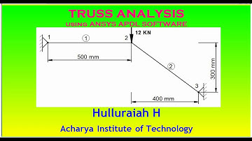 Static Structural Analysis of Truss in Ansys Mechanical APDL
