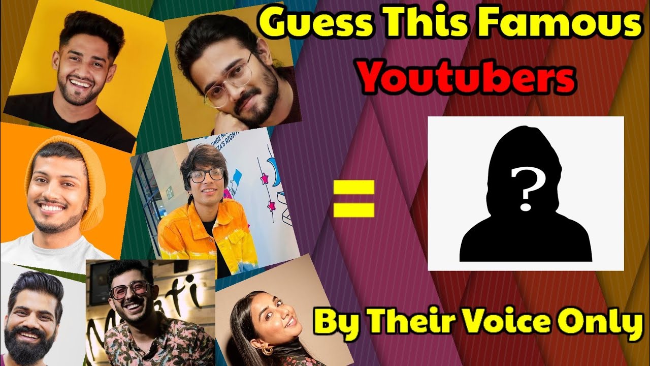Guess The Youtuber By Their Voice Only Challenge 🔥 YouTube
