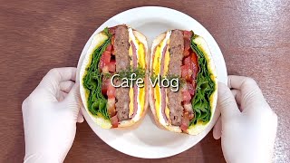 [sub] 기다리고 기다리던 샌드위치 모음 영상 / 카페 브이로그 / 개인카페 브이로그 / cafe vlog / asmr / no bgm