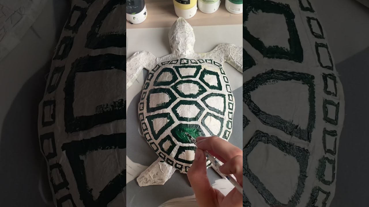 DIY Paper Mâché Turtle - Easy Step-by-Step Tutorial (Part 2)