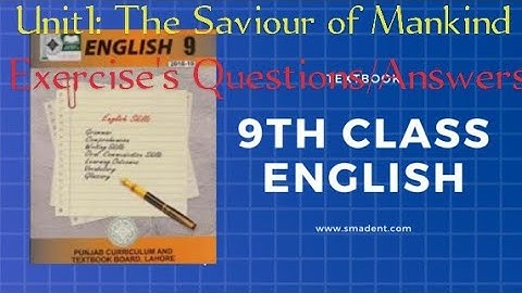 14:Unit 1:The Saviour of Mankind: Exercise Questions/Answers