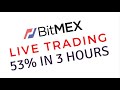 53% profit in 3 hr scalping on BitMEX leveraged exchange (ETHereum perpetual) full tutorial how to